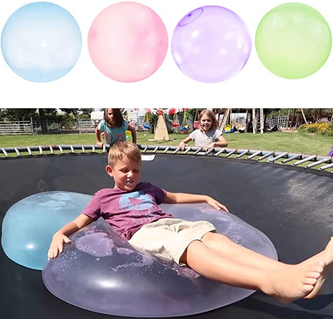 Deashun 47'' Water Filled Bubble Ball for Adults & Children Toy Beach Garden Ball Funny Inflatable Water Ball Soft Rubber Ball Jelly Balloon Balls for Outdoor Indoor Party