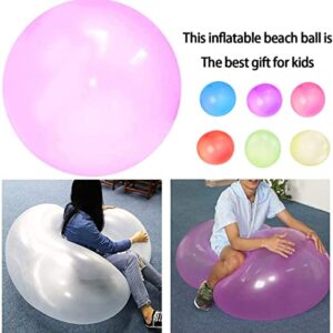 Deashun 47'' Water Filled Bubble Ball for Adults & Children Toy Beach Garden Ball Funny Inflatable Water Ball Soft Rubber Ball Jelly Balloon Balls for Outdoor Indoor Party