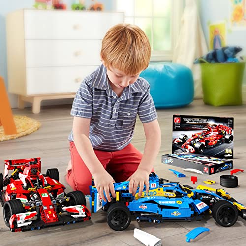 TOY PLAYER F1 Racing Car Model Kit, 1:10 Model Car, Compatible with Lego Technic, Building Blocks and Construction Toy for Adults and Kid 6 7 8 9 Years Kids (1308 Pcs)