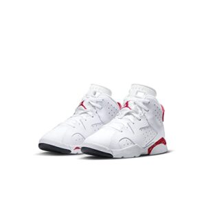 Jordan Boy's Jordan 6 Retro (Little Kid) White/University Red/Black 1 Little Kid M