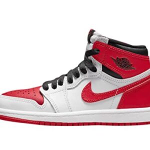 Jordan Boy's Air Jordan 1 Retro High OG (Big Kid) White/University Red/Black 6 Big Kid M