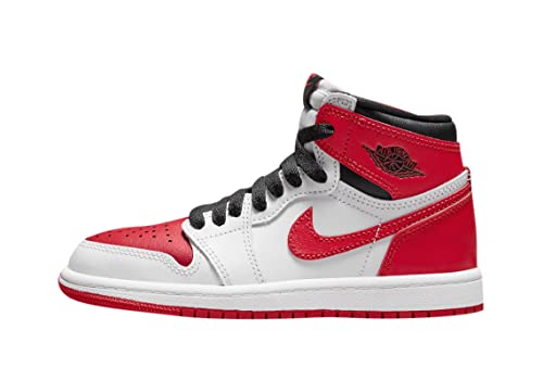 Jordan Boy's Air Jordan 1 Retro High OG (Big Kid) White/University Red/Black 6 Big Kid M