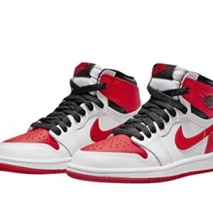 Jordan Boy's Air Jordan 1 Retro High OG (Big Kid) White/University Red/Black 6 Big Kid M