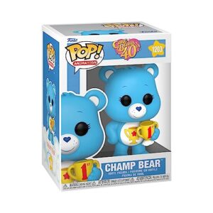 funko pop! animation: care bears 40th anniversary - champ bear with flocked chase (styles may vary)