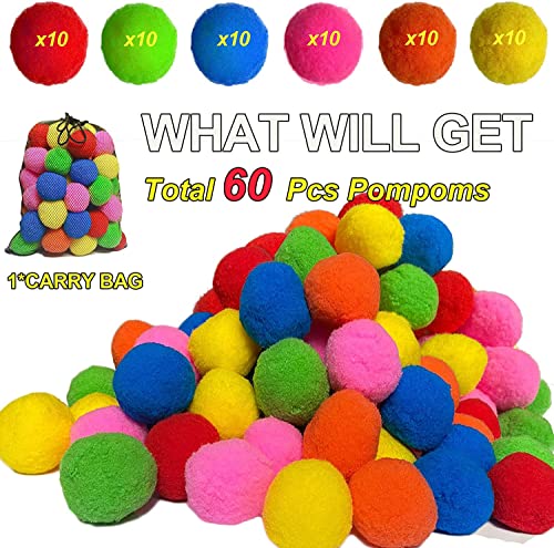 60 Pcs Reusable Water Balls, Reusable Water Balloons for Outdoor Toys and Games, Water Toys for Kids and Adults Boys and Girls - Summer Toys Ball for Pool and Backyard Fun