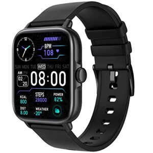smart watch (answer/make call), 1.7" smartwatch fitness tracker for android and ios phones with heart rate sleep tracking, 28 sport modes, blood oxygen, ai voice control,fitness watch for women men