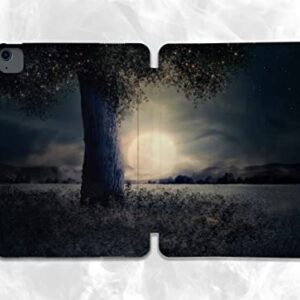Kawaii Moonlight Night Tree case Compatible with iPad Mini Air Pro 7.9 8.3 9.7 10.2 10.9 11 12.9 inch Pattern Cover New 2022 2021 Trifold Stand 3 4 5 6 7 8 9 Generation 371 (12.9 Pro 3/4/5 gen)