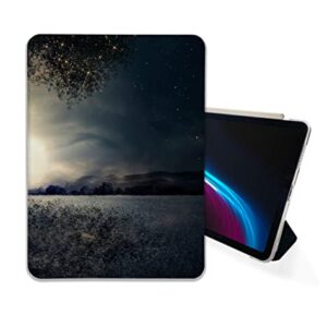 Kawaii Moonlight Night Tree case Compatible with iPad Mini Air Pro 7.9 8.3 9.7 10.2 10.9 11 12.9 inch Pattern Cover New 2022 2021 Trifold Stand 3 4 5 6 7 8 9 Generation 371 (12.9 Pro 3/4/5 gen)