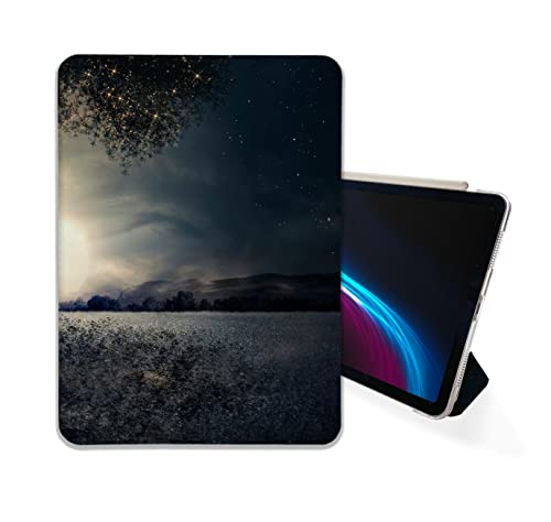 Kawaii Moonlight Night Tree case Compatible with iPad Mini Air Pro 7.9 8.3 9.7 10.2 10.9 11 12.9 inch Pattern Cover New 2022 2021 Trifold Stand 3 4 5 6 7 8 9 Generation 371 (12.9 Pro 3/4/5 gen)