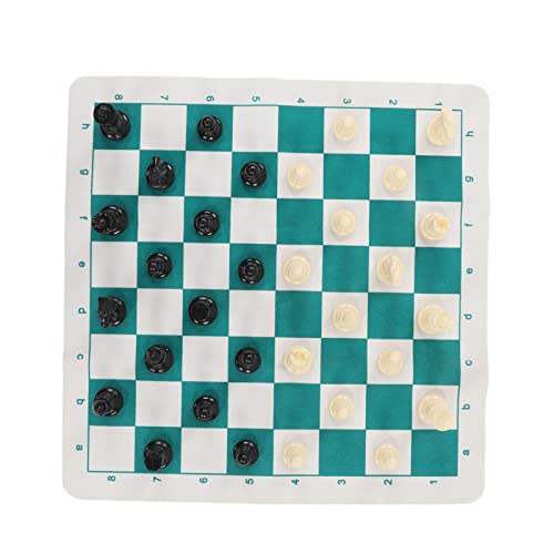 FECAMOS Roll Up Chess Board Set, Travel Chess Set Foldable Increase Feelings for Adults for Picnic for Travel(Wang Gao 65MM)