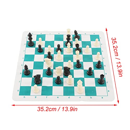 FECAMOS Roll Up Chess Board Set, Travel Chess Set Foldable Increase Feelings for Adults for Picnic for Travel(Wang Gao 65MM)