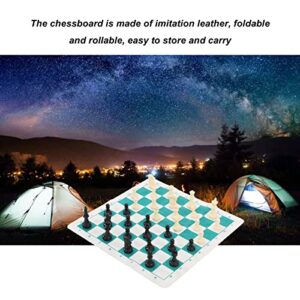 FECAMOS Roll Up Chess Board Set, Travel Chess Set Foldable Increase Feelings for Adults for Picnic for Travel(Wang Gao 65MM)