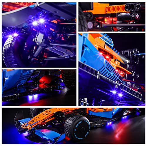 YEABRICKS LED Light Kit for Lego - Technic McLaren Formula 1 Race Car Building Blocks Model, LED Light Set Compatible with 42141(Lego Set NOT Included)