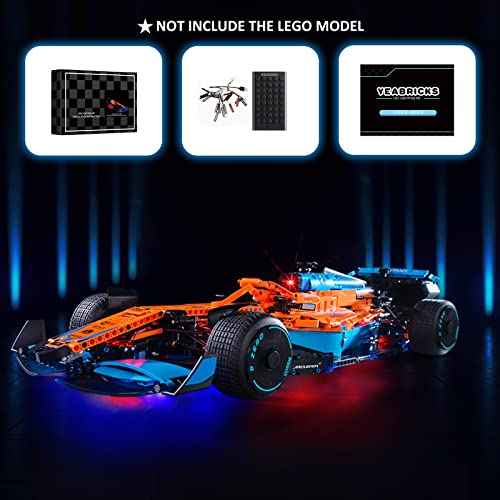 YEABRICKS LED Light Kit for Lego - Technic McLaren Formula 1 Race Car Building Blocks Model, LED Light Set Compatible with 42141(Lego Set NOT Included)