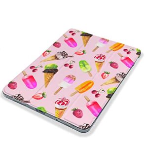 Cute Ice Cream Sweet case Compatible with iPad Mini Air Pro 7.9 8.3 9.7 10.2 10.9 11 12.9 inch Pattern Cover New 2022 2021 Trifold Stand 3 4 5 6 7 8 9 Generation 396 (9.7" 5/6 gen)