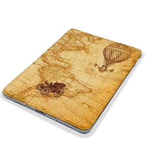 Cute World Map Vintage case Compatible with iPad Mini Air Pro 7.9 8.3 9.7 10.2 10.9 11 12.9 inch Pattern Cover New 2022 2021 Trifold Stand 3 4 5 6 7 8 9 Generation 403 (12.9 Pro 3/4/5 gen)