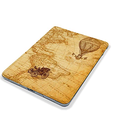 Cute World Map Vintage case Compatible with iPad Mini Air Pro 7.9 8.3 9.7 10.2 10.9 11 12.9 inch Pattern Cover New 2022 2021 Trifold Stand 3 4 5 6 7 8 9 Generation 403 (12.9 Pro 3/4/5 gen)