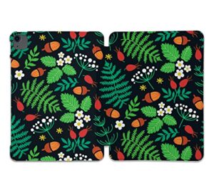 cute plants tropical leaves pattern case compatible with all generations ipad air pro mini 5 6 11 inch 12.9 10.9 10.2 9.7 7.9 plastic fabric cover slim smart stand sn900 (8.3" mini 6th gen)