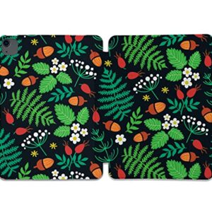 Cute Plants Tropical Leaves Pattern Case Compatible with All Generations iPad Air Pro Mini 5 6 11 inch 12.9 10.9 10.2 9.7 7.9 Plastic Fabric Cover Slim Smart Stand SN900 (8.3" Mini 6th gen)