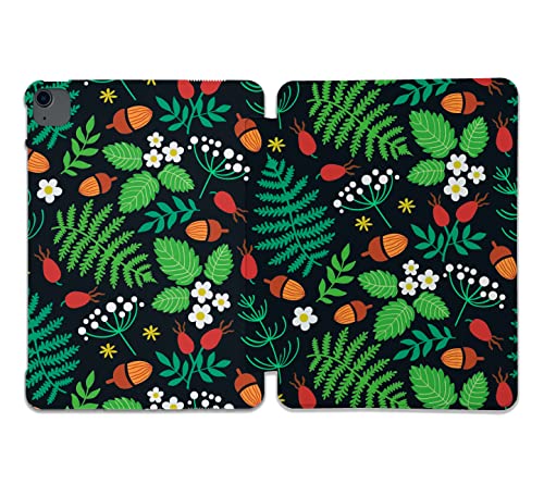 Cute Plants Tropical Leaves Pattern Case Compatible with All Generations iPad Air Pro Mini 5 6 11 inch 12.9 10.9 10.2 9.7 7.9 Plastic Fabric Cover Slim Smart Stand SN900 (8.3" Mini 6th gen)