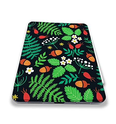 Cute Plants Tropical Leaves Pattern Case Compatible with All Generations iPad Air Pro Mini 5 6 11 inch 12.9 10.9 10.2 9.7 7.9 Plastic Fabric Cover Slim Smart Stand SN900 (8.3" Mini 6th gen)