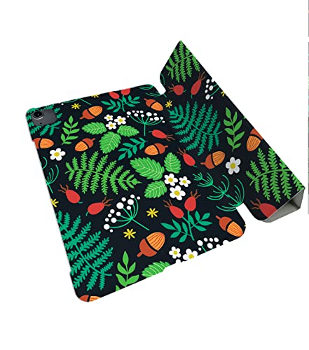 Cute Plants Tropical Leaves Pattern Case Compatible with All Generations iPad Air Pro Mini 5 6 11 inch 12.9 10.9 10.2 9.7 7.9 Plastic Fabric Cover Slim Smart Stand SN900 (8.3" Mini 6th gen)