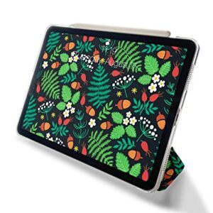 Cute Plants Tropical Leaves Pattern Case Compatible with All Generations iPad Air Pro Mini 5 6 11 inch 12.9 10.9 10.2 9.7 7.9 Plastic Fabric Cover Slim Smart Stand SN900 (8.3" Mini 6th gen)