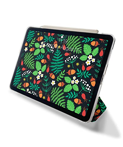 Cute Plants Tropical Leaves Pattern Case Compatible with All Generations iPad Air Pro Mini 5 6 11 inch 12.9 10.9 10.2 9.7 7.9 Plastic Fabric Cover Slim Smart Stand SN900 (8.3" Mini 6th gen)