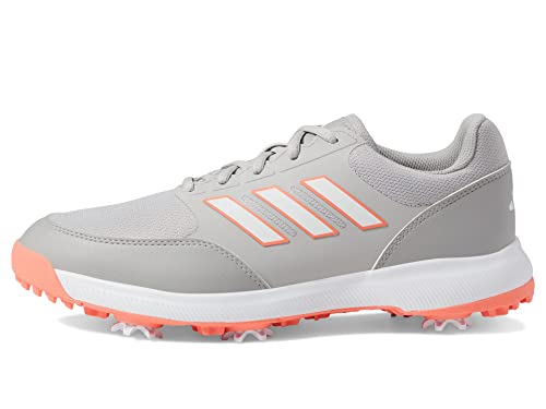 adidas Women's W TECH Response 3.0 Golf Shoe, Grey Two/FTWR White/Coral Fusion, 7.5