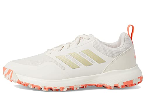 adidas Women's W TECH Response SL3 Golf Shoe, Chalk White/Silver met./Coral Fusion, 8.5