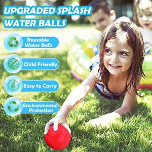 SweetAce Water Balls 12 Pack Reusable Quick Fill Water Balloons Bombs Splash Soaker Ball Summer Outdoor Indoor Water Fight Toy for Kids Backyard Pool Activity