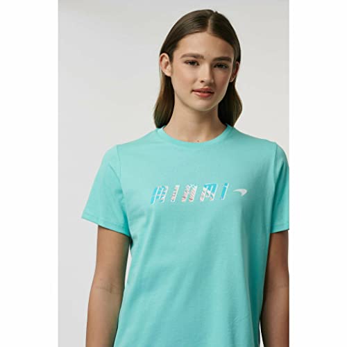 McLaren F1 Women's Miami Palm Graphic T-Shirt Aqua Sky