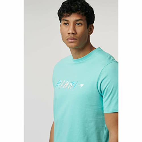 McLaren F1 Men's Miami Palm Graphic T-Shirt Aqua Sky