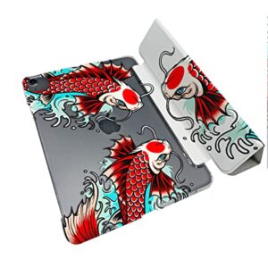 Cute Kawaii Japanese Fish Koi Pattern Case Compatible with All Generations iPad Air Pro Mini 5 6 11 inch 12.9 10.9 10.2 9.7 7.9 Plastic Fabric Cover Slim Smart Stand SN977 (8.3" Mini 6th gen)
