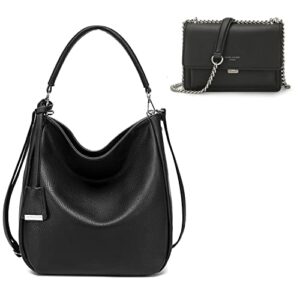 davidjones faux leather hobo purse and wallet set for women chain crossbody shoulder bags
