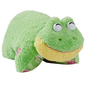 pillow pets sweet scented watermelon frog stuffed animal plush toy pillow, 1 count (pack of 1), green