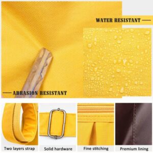 Crossbody Purses for Women Shoulder Handbags Waterproof Nylon Travel Bag Pocketbooks(Yellow)