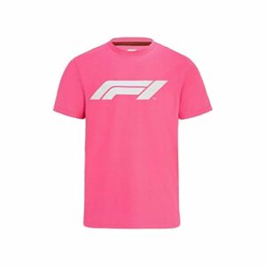 formula 1 - official merchandise - large f1 logo t-shirt - pink - size: xl