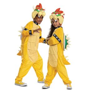 Bowser Costume Hooded Jumpsuit, Official Super Mario Character Costume for Kids, Size (14-16)