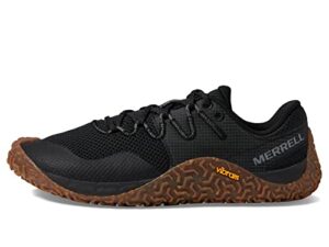 merrell women's trail glove 7 sneaker, black/gum, 11