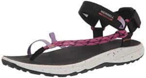 merrell women's bravada cord wrap sport sandal, black/fuchsi, 8