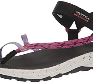 Merrell Women's Bravada Cord Wrap Sport Sandal, Black/FUCHSI, 8