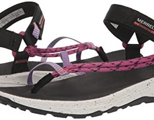 Merrell Women's Bravada Cord Wrap Sport Sandal, Black/FUCHSI, 8