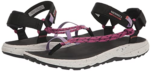 Merrell Women's Bravada Cord Wrap Sport Sandal, Black/FUCHSI, 8