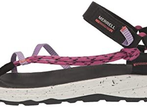 Merrell Women's Bravada Cord Wrap Sport Sandal, Black/FUCHSI, 8