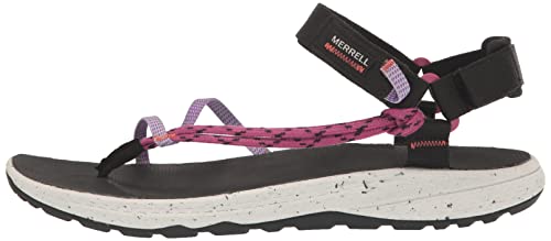 Merrell Women's Bravada Cord Wrap Sport Sandal, Black/FUCHSI, 8