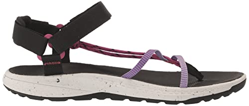 Merrell Women's Bravada Cord Wrap Sport Sandal, Black/FUCHSI, 8