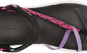 Merrell Women's Bravada Cord Wrap Sport Sandal, Black/FUCHSI, 8