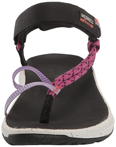 Merrell Women's Bravada Cord Wrap Sport Sandal, Black/FUCHSI, 8