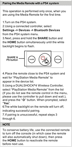 Replacement for Playstation Media Remote Control - White Color